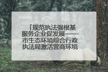 规范执法强根基 服务企业促发展——市生态环境综合行政执法局激活营商环境“绿色动能”