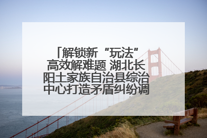 解锁新“玩法” 高效解难题 湖北长阳土家族自治县综治中心打造矛盾纠纷调处“终点站”