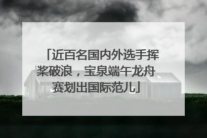 近百名国内外选手挥桨破浪，宝泉端午龙舟赛划出国际范儿