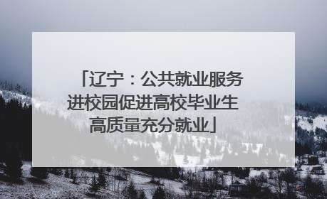 辽宁：公共就业服务进校园促进高校毕业生高质量充分就业