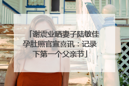 谢震业晒妻子陆敏佳孕肚照官宣喜讯：记录下第一个父亲节