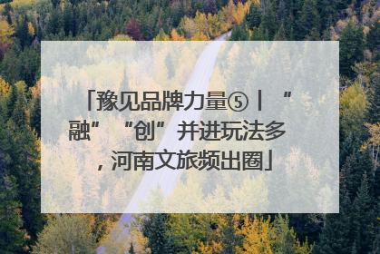 豫见品牌力量⑤丨“融”“创”并进玩法多，河南文旅频出圈
