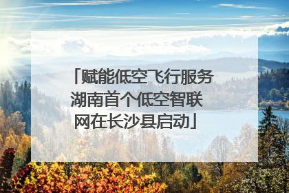 赋能低空飞行服务 湖南首个低空智联网在长沙县启动