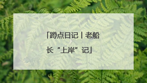 蹲点日记丨老船长“上岸”记