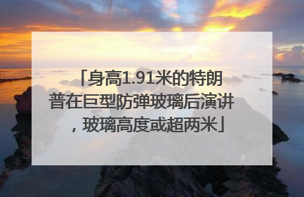 身高1.91米的特朗普在巨型防弹玻璃后演讲，玻璃高度或超两米