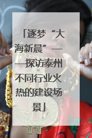 逐梦“大海新晨”——探访泰州不同行业火热的建设场景