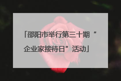 邵阳市举行第三十期“企业家接待日”活动