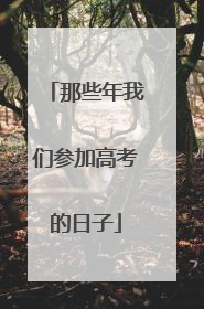 那些年我们参加高考的日子