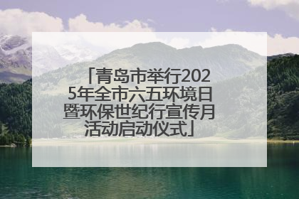 青岛市举行2025年全市六五环境日暨环保世纪行宣传月活动启动仪式