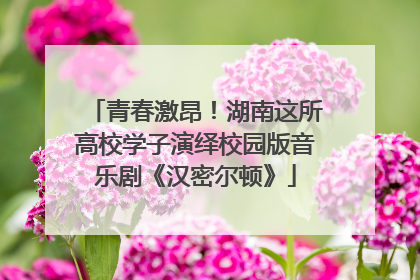 青春激昂！湖南这所高校学子演绎校园版音乐剧《汉密尔顿》