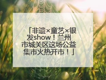 非遗×童艺×银发show！兰州市城关区这场公益集市火热开市！