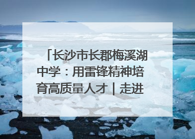 长沙市长郡梅溪湖中学：用雷锋精神培育高质量人才｜走进新时代“雷锋传人 长沙榜样”