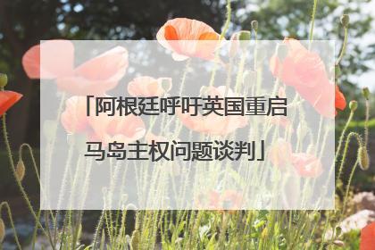 阿根廷呼吁英国重启马岛主权问题谈判