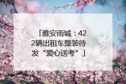 雅安雨城：422辆出租车整装待发“爱心送考”