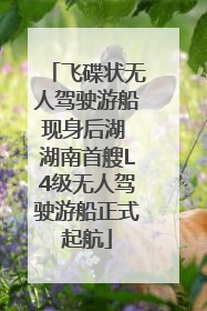 飞碟状无人驾驶游船现身后湖 湖南首艘L4级无人驾驶游船正式起航