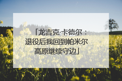 龙吉克·卡德尔：退役后我回到帕米尔高原继续守边