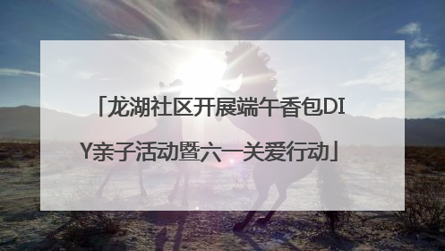 龙湖社区开展端午香包DIY亲子活动暨六一关爱行动
