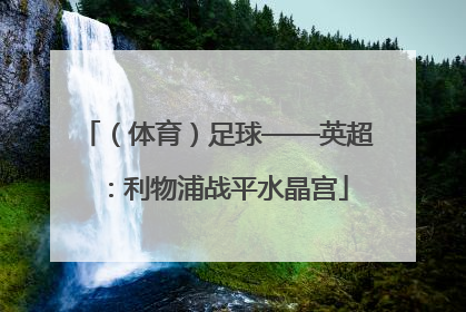 （体育）足球——英超：利物浦战平水晶宫