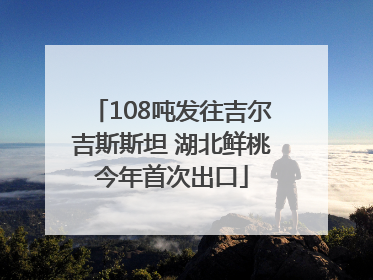 108吨发往吉尔吉斯斯坦 湖北鲜桃今年首次出口