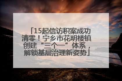 15起信访积案成功清零！宁乡市花明楼镇创建“三个一”体系，解锁基层治理新姿势