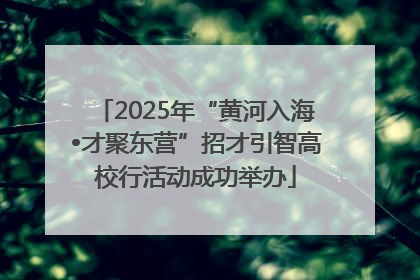 2025年“黄河入海•才聚东营”招才引智高校行活动成功举办