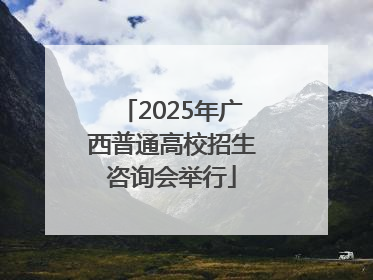 2025年广西普通高校招生咨询会举行