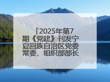 2025年第7期《党建》刊发宁夏回族自治区党委常委、组织部部长李东旭署名文章