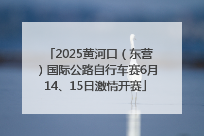 2025黄河口（东营）国际公路自行车赛6月14、15日激情开赛