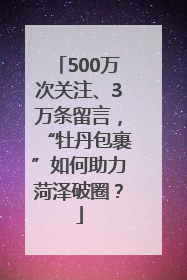 500万次关注、3万条留言，“牡丹包裹”如何助力菏泽破圈？