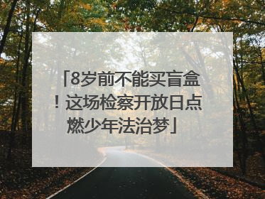 8岁前不能买盲盒！这场检察开放日点燃少年法治梦