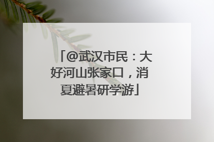 @武汉市民：大好河山张家口，消夏避暑研学游
