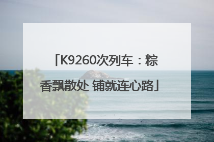 K9260次列车：粽香飘散处 铺就连心路