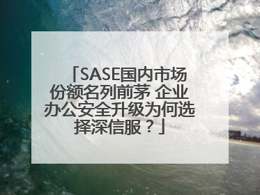 SASE国内市场份额名列前茅 企业办公安全升级为何选择深信服？